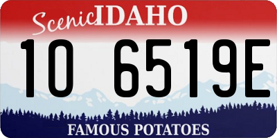 ID license plate 1O6519E