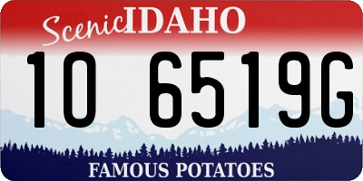 ID license plate 1O6519G