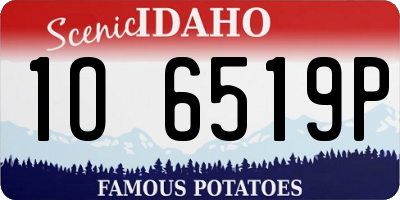 ID license plate 1O6519P