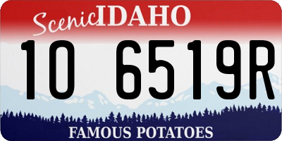 ID license plate 1O6519R