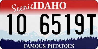 ID license plate 1O6519T