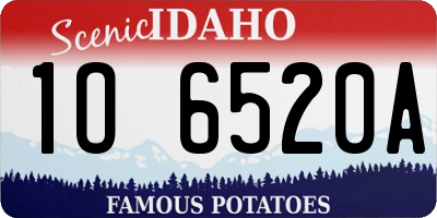 ID license plate 1O6520A