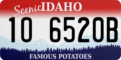 ID license plate 1O6520B