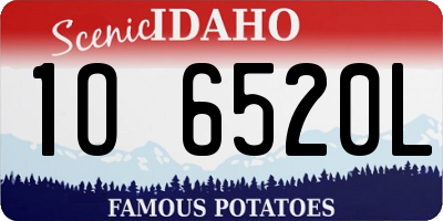 ID license plate 1O6520L