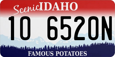 ID license plate 1O6520N