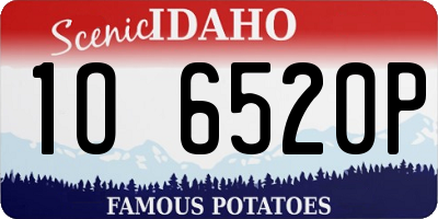 ID license plate 1O6520P