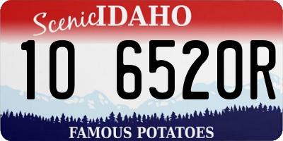 ID license plate 1O6520R
