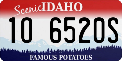 ID license plate 1O6520S