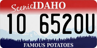 ID license plate 1O6520U