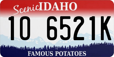 ID license plate 1O6521K