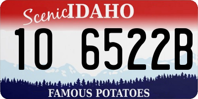 ID license plate 1O6522B