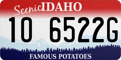 ID license plate 1O6522G