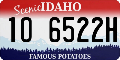 ID license plate 1O6522H