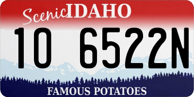 ID license plate 1O6522N