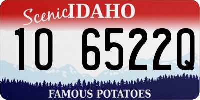 ID license plate 1O6522Q