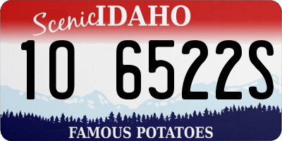 ID license plate 1O6522S