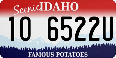 ID license plate 1O6522U