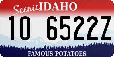 ID license plate 1O6522Z