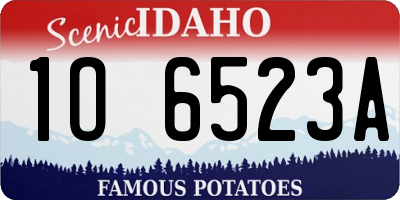ID license plate 1O6523A