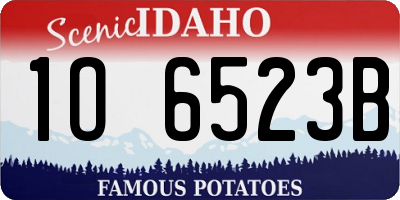 ID license plate 1O6523B