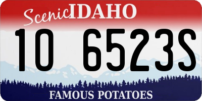 ID license plate 1O6523S
