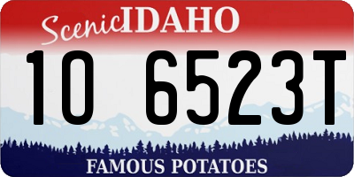 ID license plate 1O6523T