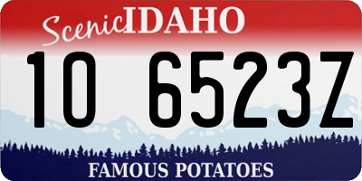 ID license plate 1O6523Z