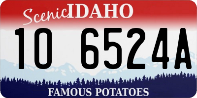 ID license plate 1O6524A