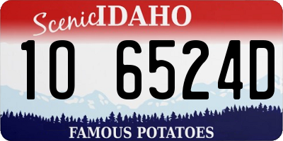 ID license plate 1O6524D