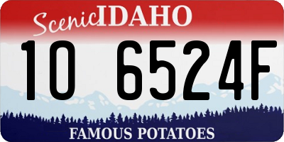 ID license plate 1O6524F