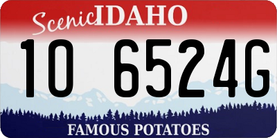 ID license plate 1O6524G