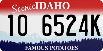 ID license plate 1O6524K