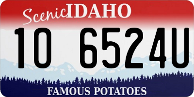 ID license plate 1O6524U