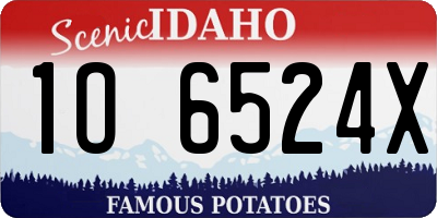 ID license plate 1O6524X