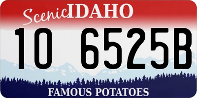 ID license plate 1O6525B