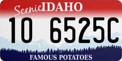 ID license plate 1O6525C