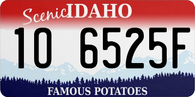 ID license plate 1O6525F