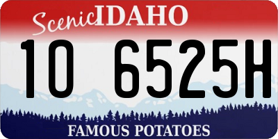 ID license plate 1O6525H