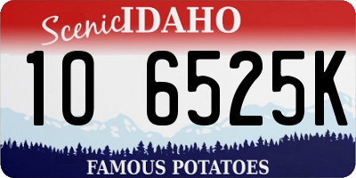 ID license plate 1O6525K