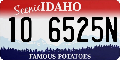 ID license plate 1O6525N