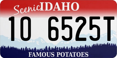 ID license plate 1O6525T