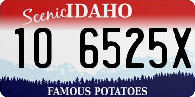 ID license plate 1O6525X