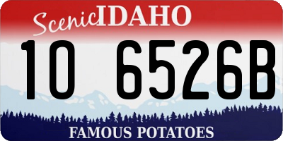 ID license plate 1O6526B