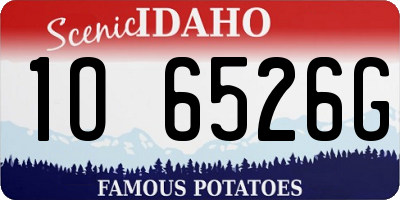 ID license plate 1O6526G