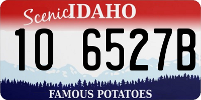 ID license plate 1O6527B