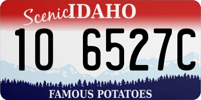 ID license plate 1O6527C