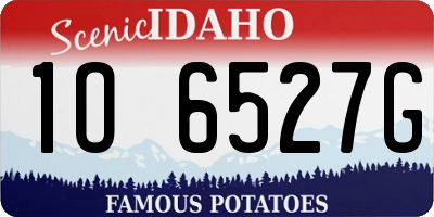 ID license plate 1O6527G