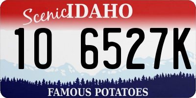 ID license plate 1O6527K