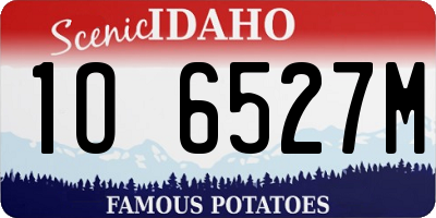 ID license plate 1O6527M