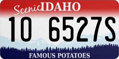 ID license plate 1O6527S